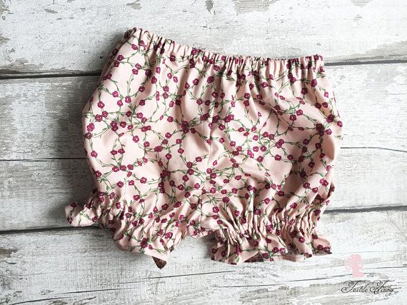 baby girl clothes baby cake smash outfit diaper cover nappy cover blue rose print baby bloomers Floral bloomers Floral bloomers