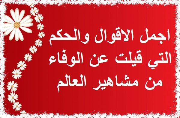 حكم عن الوفاء اجمل الاقوال والحكم التي قيلت عن الوفاء من مشاهير العالم موقع مفيد لك Calligraphy