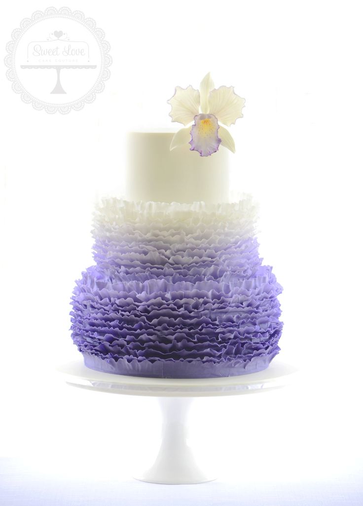 Purple Orchid Wedding Cake Purple Orchid Wedding Cake