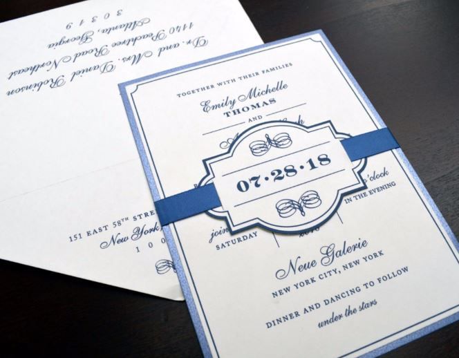 invitations with ribbon