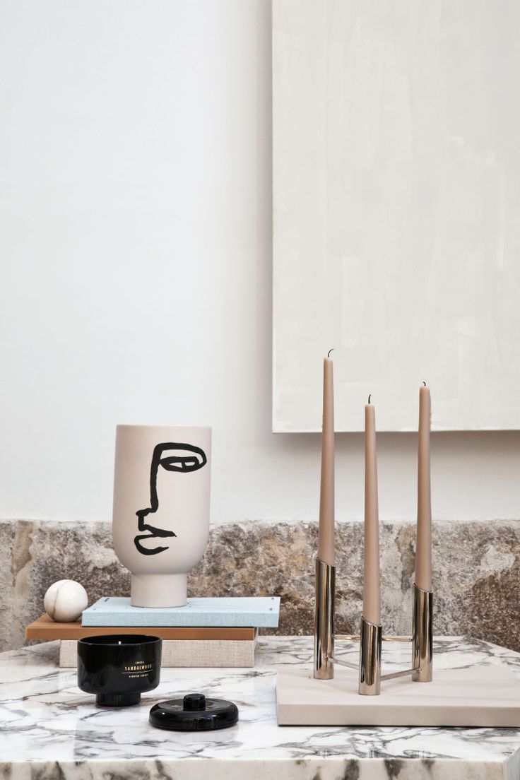 Metal candlestick Silvercoloured Home All H&M GB Deko, Deko