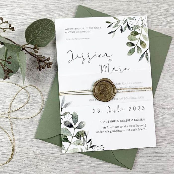 Einladungskarten Hochzeit Eukalyptus Eukalyptus Hochzeitseinladung | Schöne Inspirationen in der