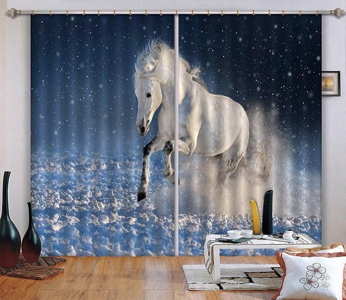 2 Panels Landscape 3D Blockout Fabric Photo Print Curtain Drape Window 098