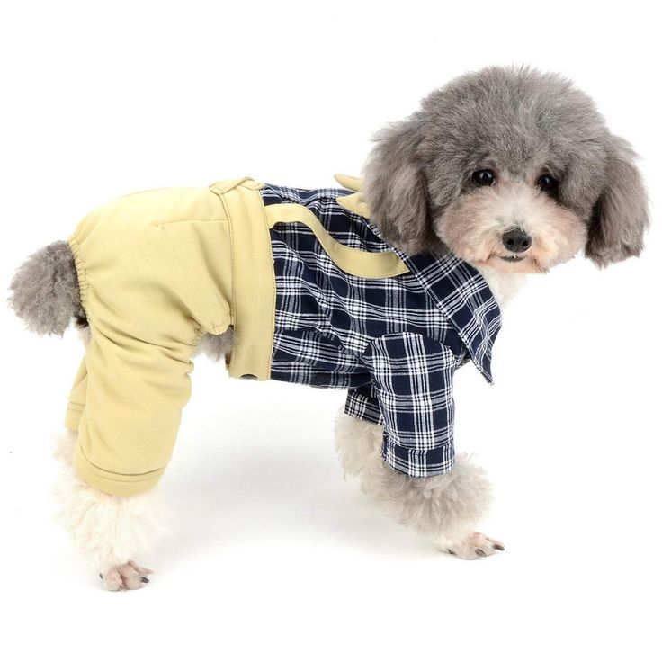 Zunea Dog Plaid Jumpsuit with Bow Gentle Overalls Formal Puppy Outfits Costume Western Four Legs Rompers Fashion Pet Cats Clothes for¡