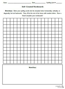 blank word search templates