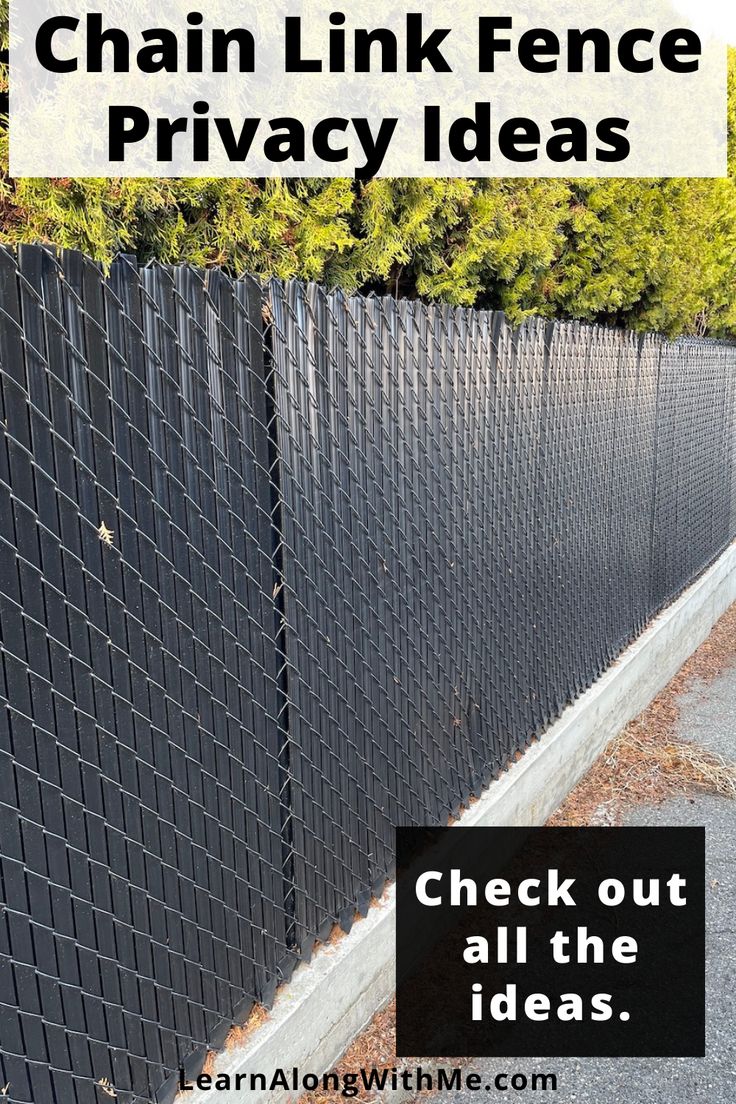 11 proven Chain Link Fence Privacy Ideas | Chain link fence, Chain link