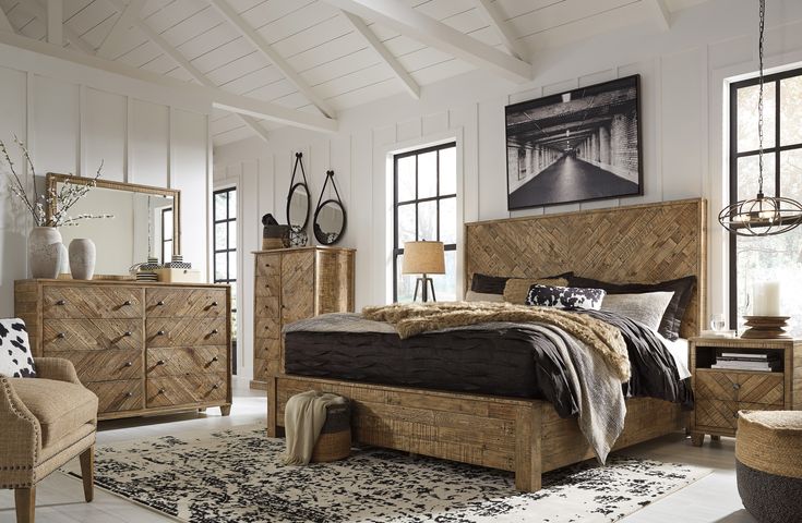 King 6pc Bedroom Set at Lucas Furniture Platform bedroom sets, Light