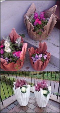 Turn an old towel into a stunning concrete planter! It might seem like an exper...