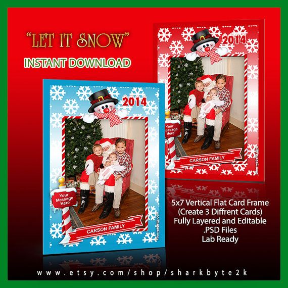 21 best Photoshop Christmas Card Template images on Pinterest