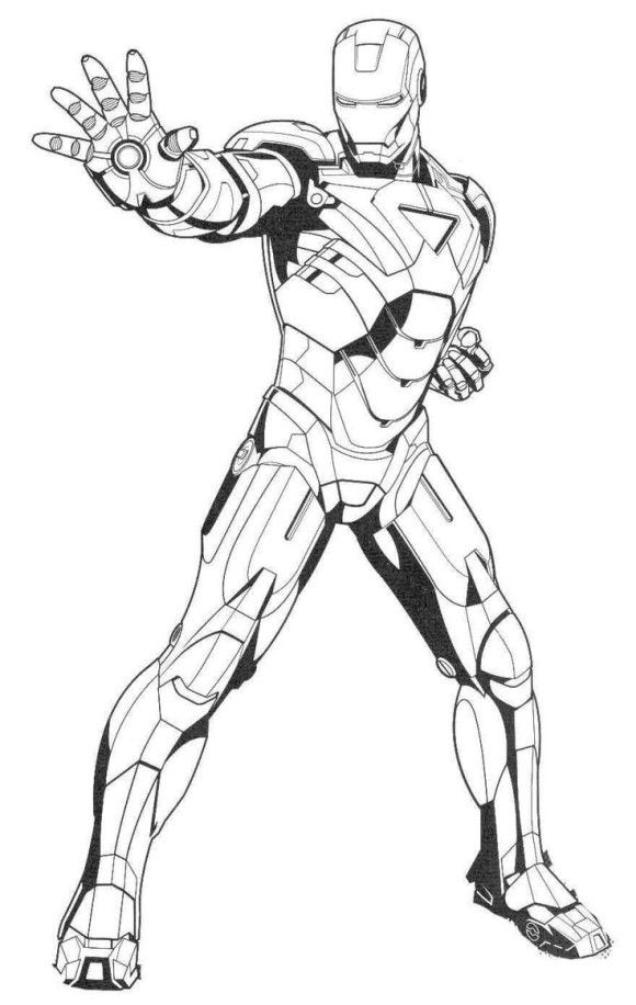 Super Heroes Coloring, Iron Man Coloring In Pages: iron man coloring in
