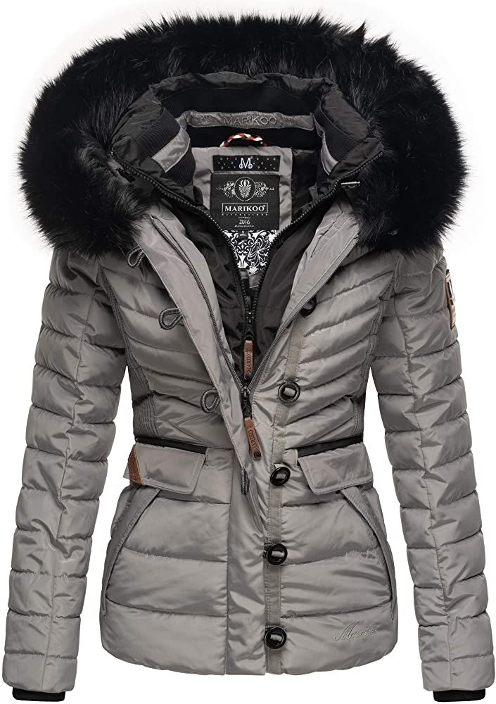 Marikoo Damen Winter Jacke Herbst Stepp Kurz Parka warm Marikoo Damen Winter Stepp Jacke Kurz Parka Mantel gefüttert