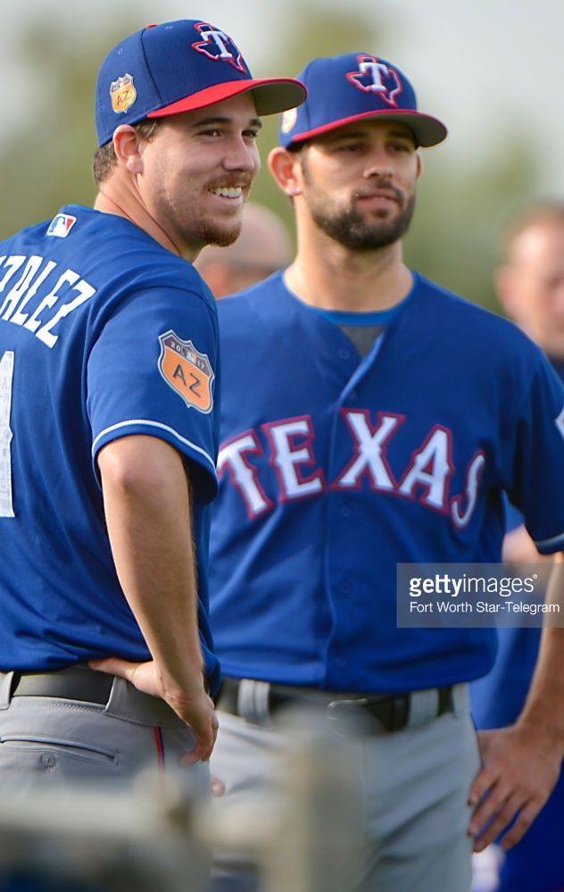 Texas Rangers Baseball Players at Surprise Game