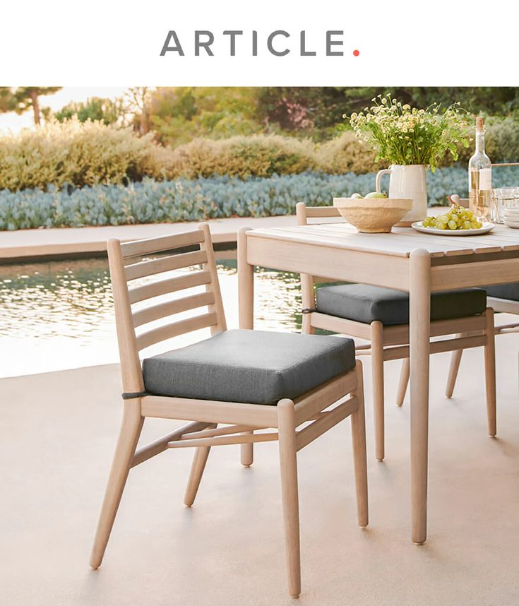 Contemporary Mid Century Modern Outdoor Patio Dining Chairs Oak Furniture - Oak Patio Dining Chair Contemporary Mid Century Modern Outdoor Patio Dining Chairs Oak Furniture - Oak Patio Dining Chair