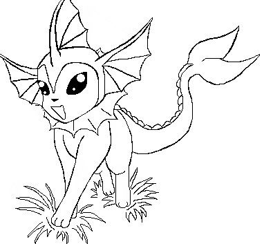 Pokemon Vaporeon Coloring Pages VAPOREON colouring pages