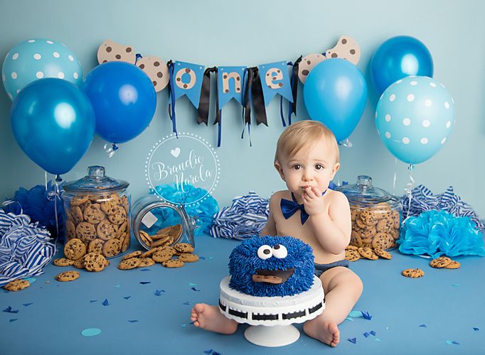 cake smash cookie monster