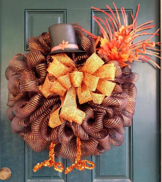 19 best turkey wreath images on pinterest garlands fall wreaths thanksgiving mesh burlap turkey leg wreath 2015 autumn holiday door decor autumn 2015 thanksgiving mesh wreath to decor you house by lancome