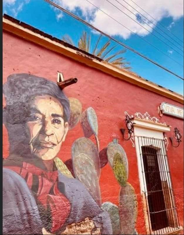 Miren Nada Más Hasta Donde Llega La Inspiración De Chavela Este Lugar Bellísimo Bajo Un Cielo Azul Frida Es El Restaurante Bar Chavela En Ca Art Painting
