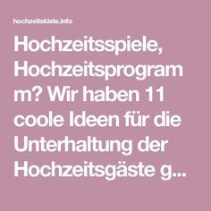 Spiele hochzeitsgäste kennenlernen