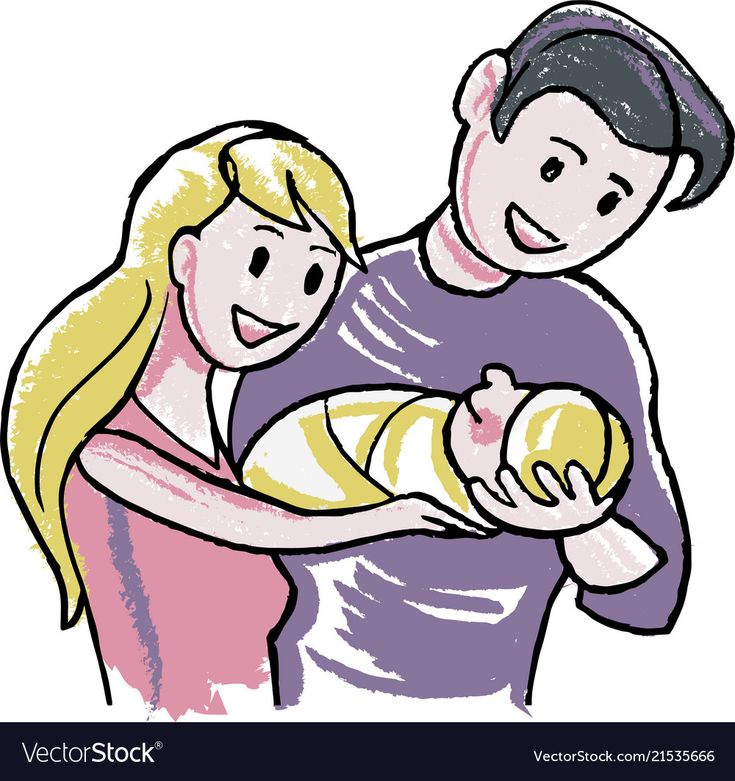 Download Dad mom and baby vector image on