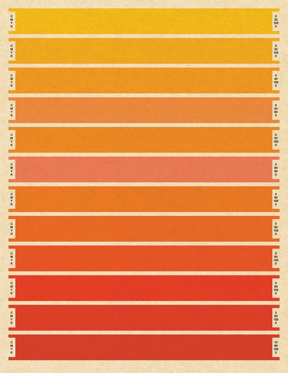 Litmus Orange Cmyk Print Large Bars Pantone Index Litmus Orange Cmyk Print Large Bars Pantone Index Color 10x13 Via Etsy Pinterest And