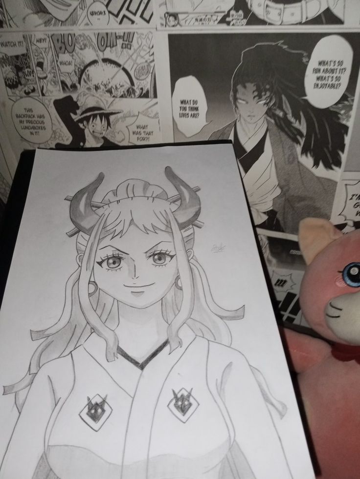 Yamato one piece Drawing | One piece drawing, Drawings, Piecings