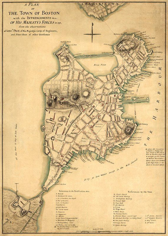 Old Boston Revolutionary War Map 1775 Siege Of Boston Atlas Etsy Revolutionary War American Revolutionary War Siege Of Boston