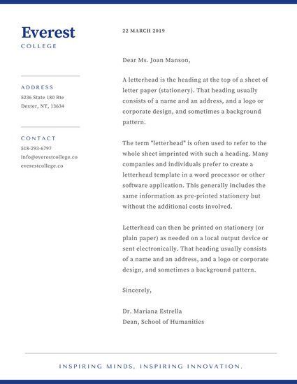 define letterhead