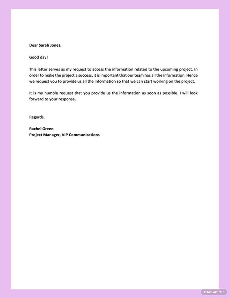 Free Editable Information Request Letter - Download in Word, Google