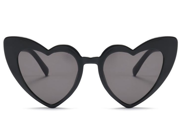 Peekaboo love heart sunglasses women cat eye vintage Christmas gift black p...