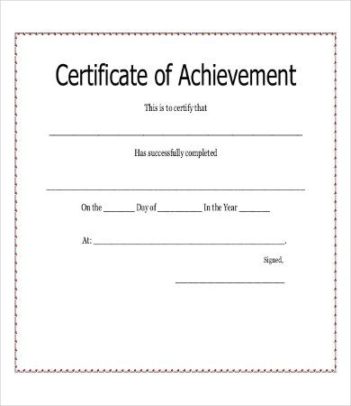 15 certificate of achievement templates free printable word pdf achievement certificate template word