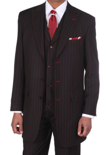 pinstripe suit with vest pinstripe suit with vest