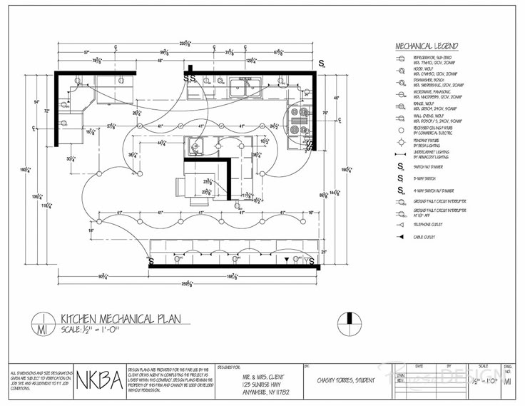 Kitchen Mechanical Lighting Plan