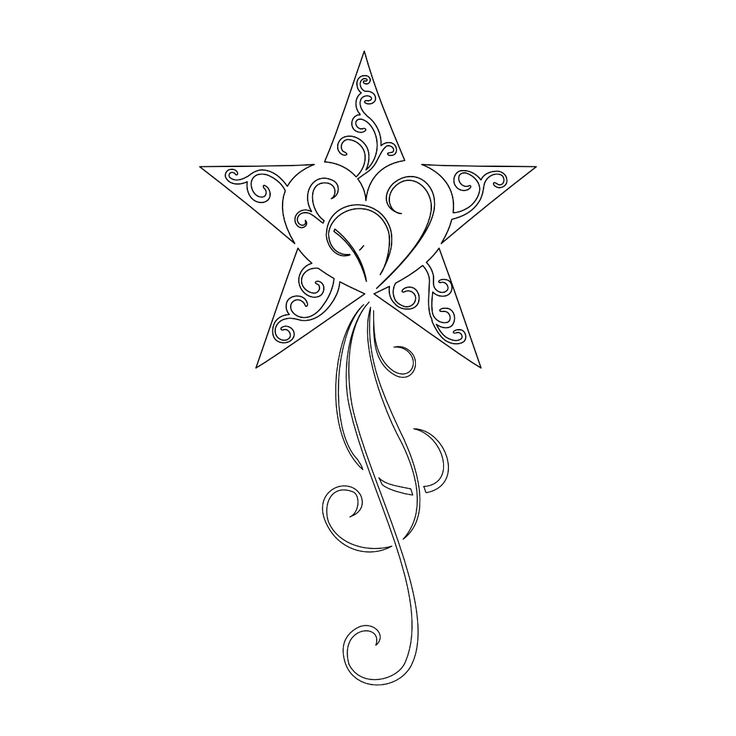 Shooting star tattoo, Star tattoos, Star tattoo designs