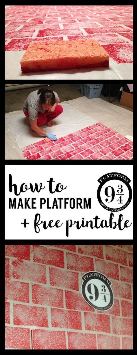 DIY Harry Potter Plattform 9 3/4 mit frei bedruckbar! Mach dein eigenes Kings Cross S