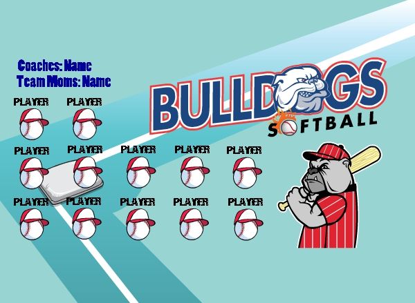 Softball banner templates, girl softball banner ideas at