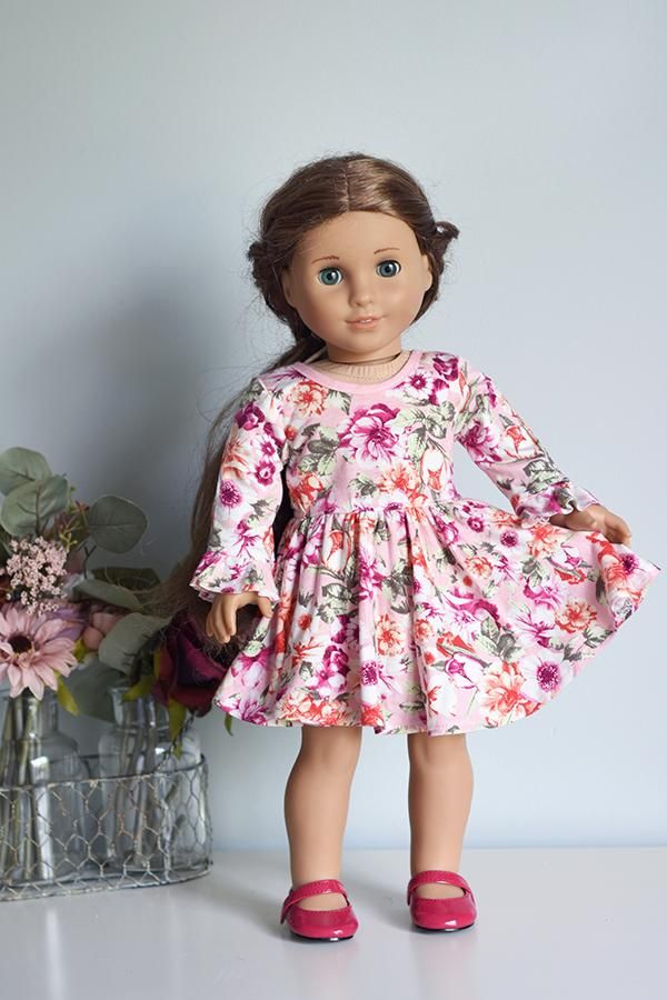 Floral Cotton Capris with Pockets fits American Girl Dolls 18/" Dolls