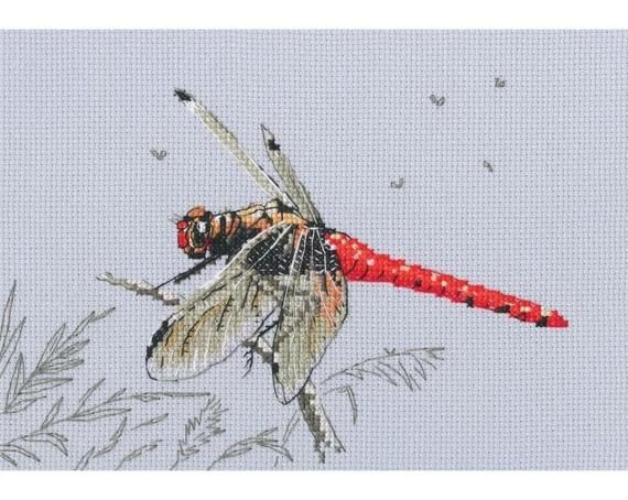 Counted Cross Stitch Kit Golden Dragonfly Counted Cross Stitch Kit Golden Dragonfly