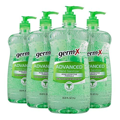 Amazon Germ X Advanced Hand Sanitizer Aloe Pump Bottle 33 80