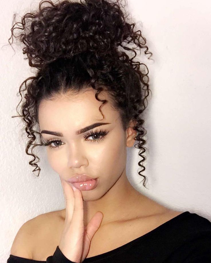 Shared asian curly messy
