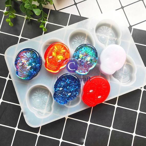 Jewelry Skull Head Silicone Mould Epoxy Molds Halloween Crystal Resin Mold