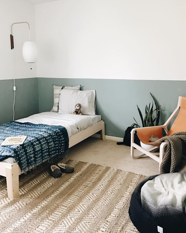 Green Half Painted Wall In Kids Room Boy Paint Walls Kid Decor - Half Painted Walls Bedroom Green Half Painted Wall In Kids Room Boy Paint Walls Kid Decor - Half Painted Walls Bedroom