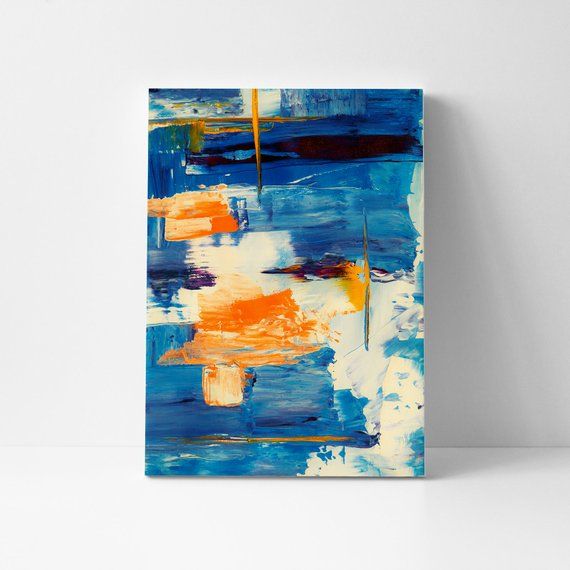 Abstract Art Canvas Print Modern Wall Art Abstract Painting Etsy Teal Wall Art Modern Art Abstract Abstract Canvas Art