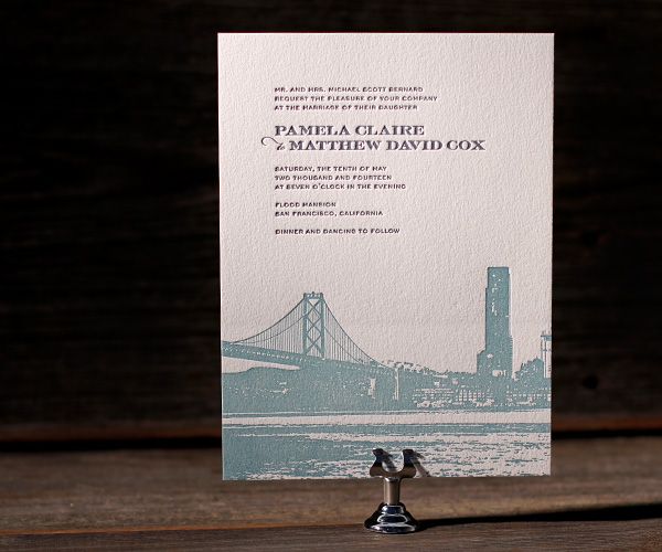 11 Best San Francisco Wedding Stationery Images On Pinterest Modern Wedding Invitations Bella Figura Edge Painted Letterpress