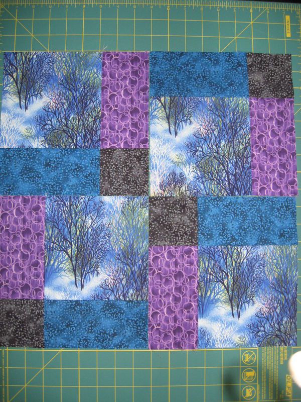 disappearing nine patch using directional prints. Quilting & Sewing Tips Pinterest Patches ...