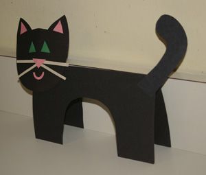 use black construction paper and our printable template to create this black cat craft for halloween - Halloween Crafts Construction Paper use black construction paper and our printable template to create this black cat craft for halloween - Halloween Crafts Construction Paper