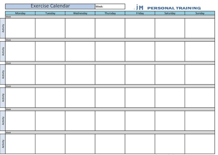 Printable Exercise Calendar Calendar Pinterest Exercise calendar - hourly schedule template Printable Exercise Calendar Calendar Pinterest Exercise calendar - hourly schedule template