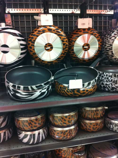 587 Best Animal Print Fashion Design Images On Pinterest Leopard Funky Cool Unusual Home Dec Kitchen Items Zebra Leopard Print Pots Pans