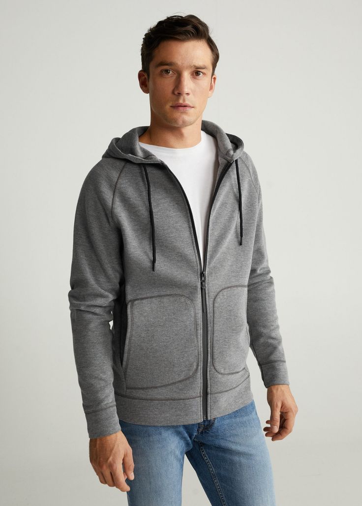 Sudadera Con Capucha Y Cremallera Para Hombre Abrigo De Mang Sudadera Con Capucha Y Cremallera Para Hombre Abrigo De Mang