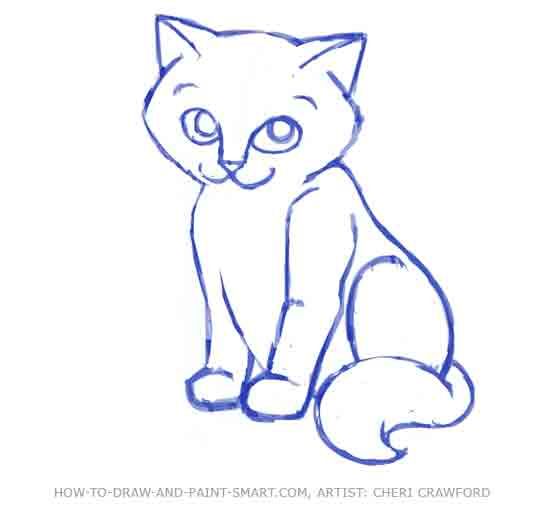 Cat Easy Simple Drawing Face Cat Easy Simple Drawing Face