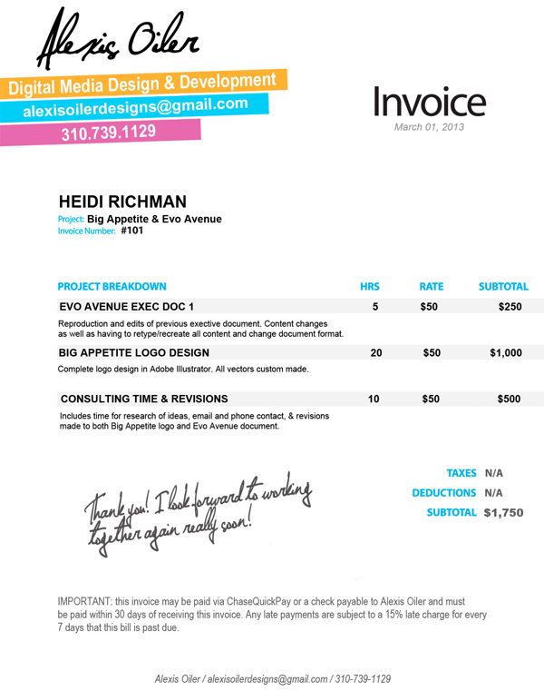 24 best Design: Invoices images on Pinterest  Invoice 